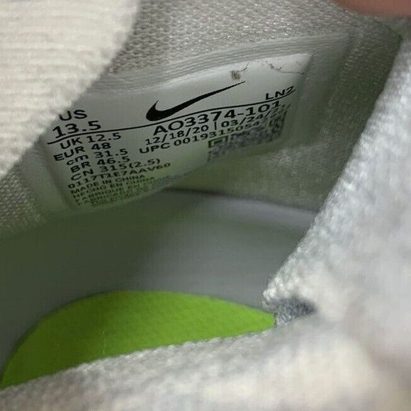 Nike Alpha Menace Elite 2 Football Cleats Flyknit Men\'s 13.5 White AO3374-101 main image 8